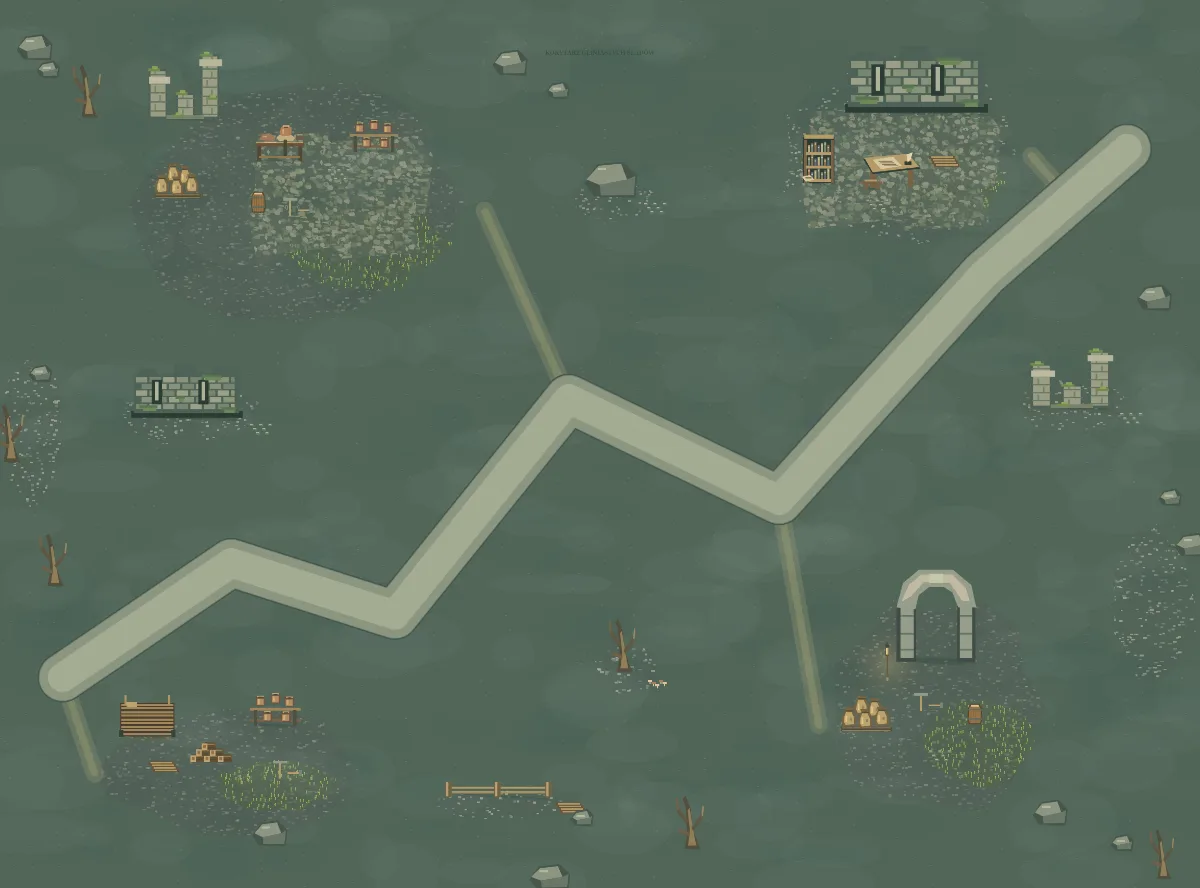 Mapa okolicy: Korytarz Gliniastych Śladów