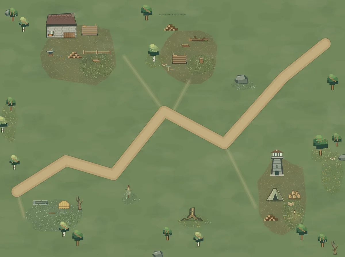 Mapa okolicy: Zagroda Złamanych Dyszli